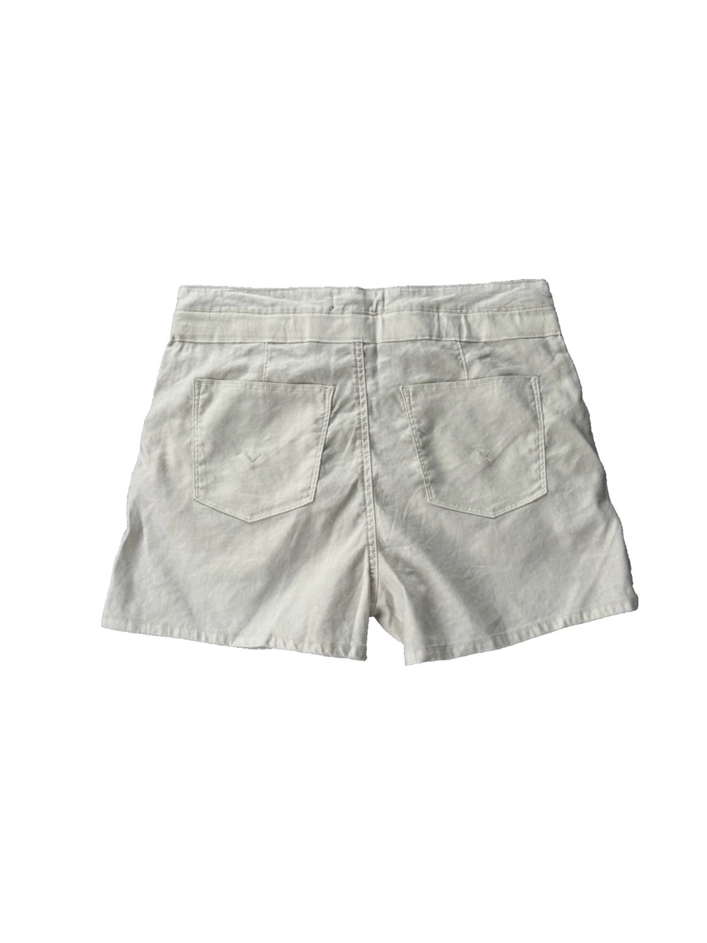 Hudson Paperbag Linen Shorts Women Sz 26 Ivory/Cream - Picture 5 of 5